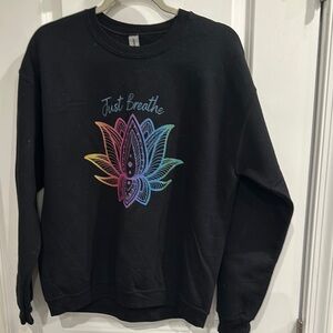 Just Breathe Black Sweatshirt